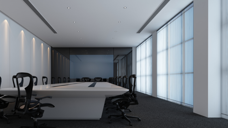 Conference Room with Blinds